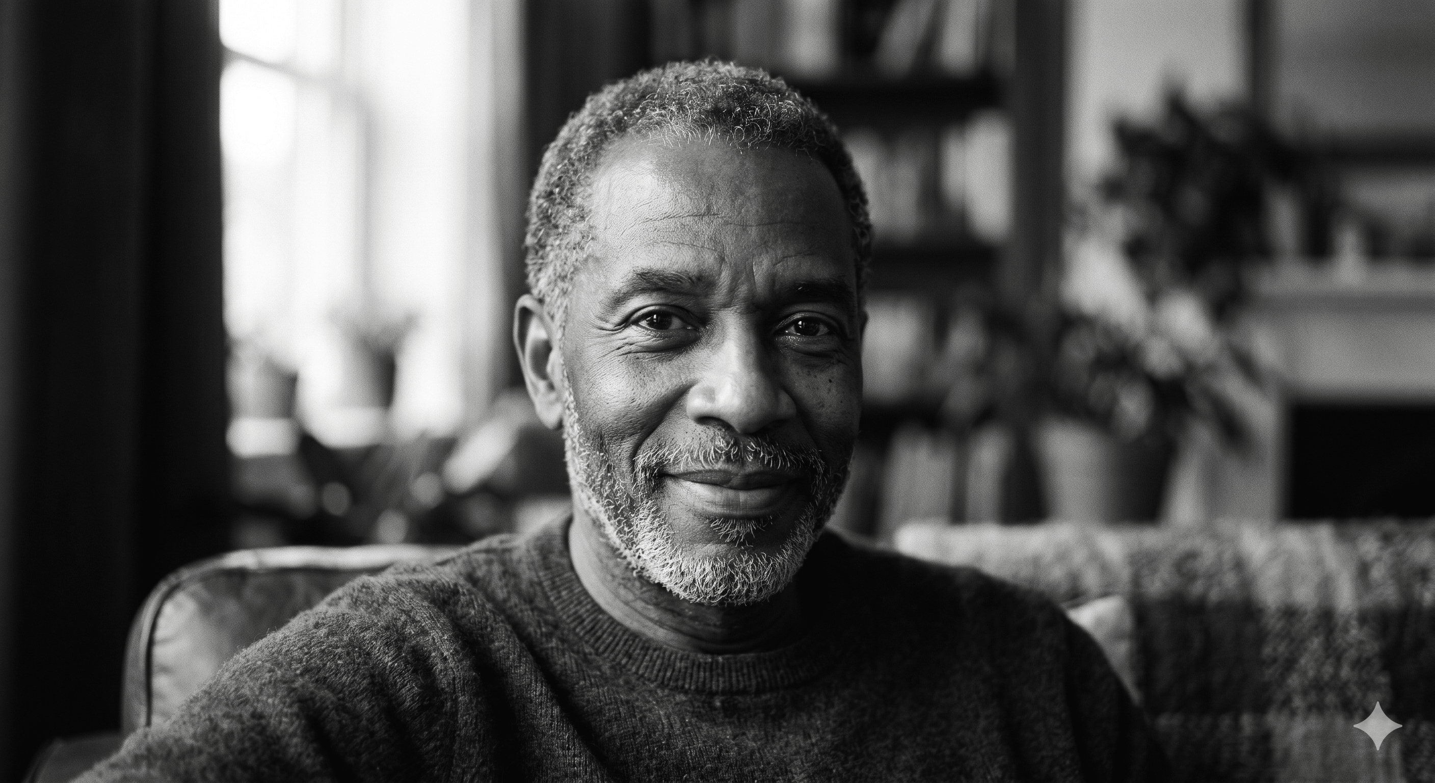 Sample portrait of Samuel Brooks in his study
